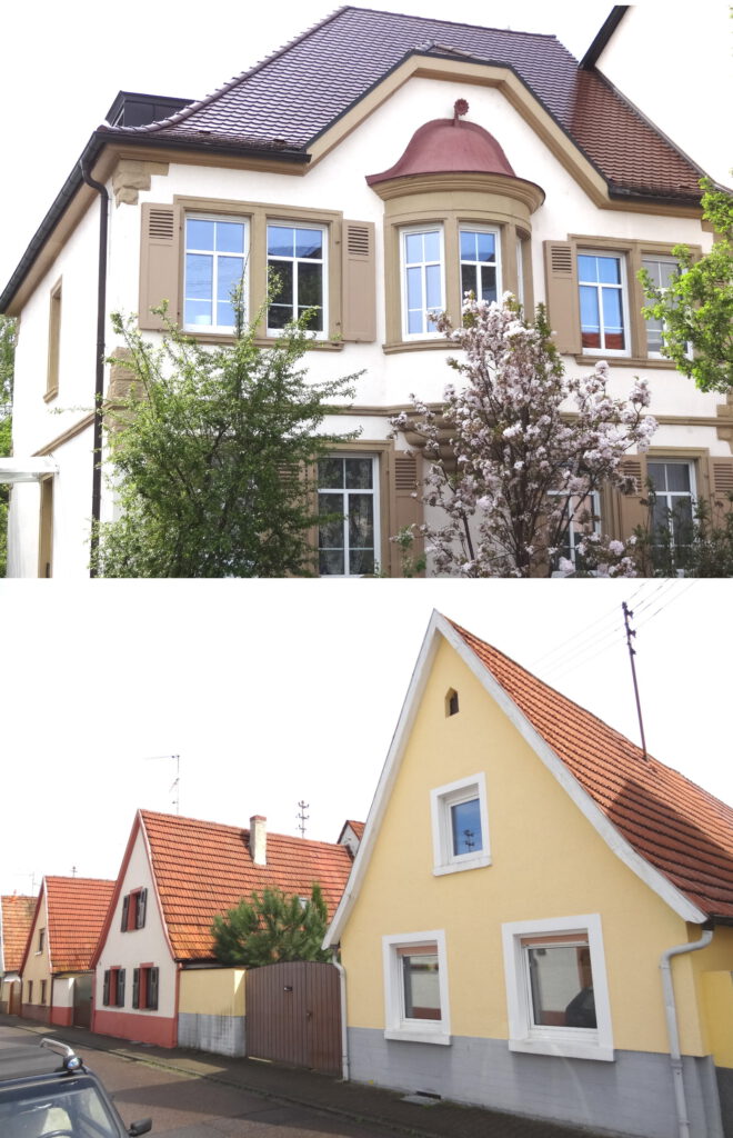 Typische, ortsbildprägende Häuser in Oftersheim